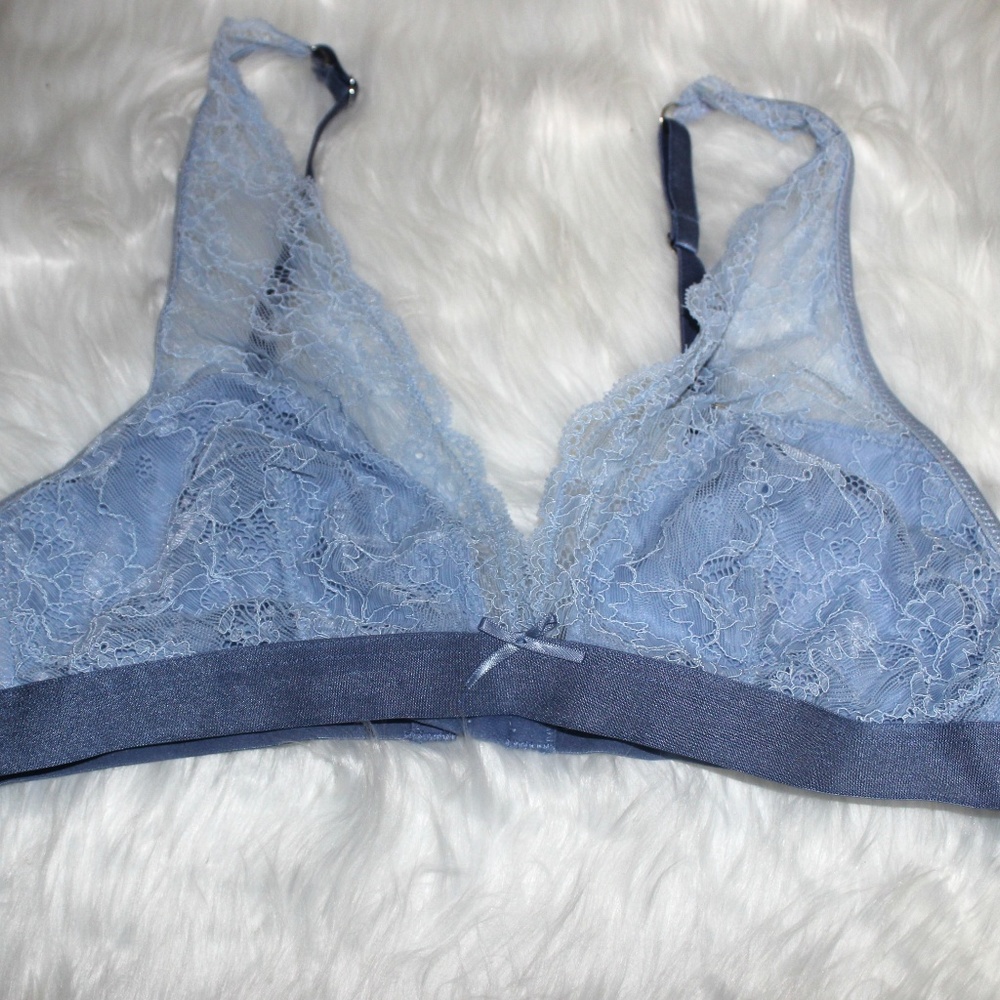 Adore me light blue mesh bra